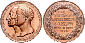 Medicina in nummis Bronzemedaille o.J. (v. Loos/Pfeuffer) Prämie der Hagen-Bucholzschen Stiftung gegr. 1828. Brett. 445. Sommer P43. 
42,2mm 38,3g f....