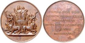 Medicina in nummis Bronzemedaille 1836 (v. Facius) auf die 14. Versammlung deutscher Naturforscher und Ärzte in Jena. Brett. 2412. Wurzbach 3959. Mers...