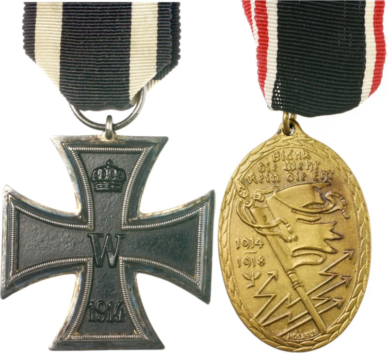 Militaria, Orden und Ehrenzeichen Lot von 2 Stücken: Eisernes Kreuz 1914, 2. Kla...