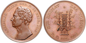 Musik Bronzemedaille 1787 (v. Loos/Voigt/Pfeuffer) auf den Tod von Christoph Gluck (1712-1787), einer der bedeutendsten Opernkomponisten der zweiten H...