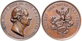 Musik Bronzemedaille 1831 (v. Facius) auf Professor Carl Friedrich Zelter. Niggl 2340. 
kl. Fl. 35,8mm 24,3g vz