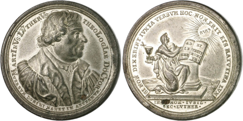 Reformation Zinnmedaille 1717 (v. Vestner/P.H. Müller) auf die 200-Jahrfeier der...