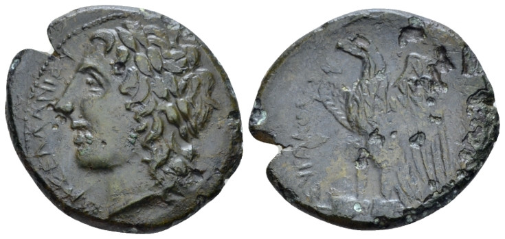 Sicily, Syracuse Bronze circa 287-278, Æ 23.00 mm., 7.23 g.
Laureate head of Ap...