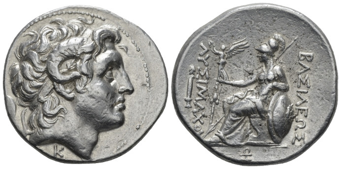 Kingdom of Thrace, Lysimachus, 306-281 Lampsacus Tetradrachm circa 296-281, AR 3...