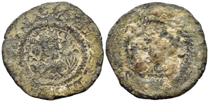 Parthia, Vahram (Bahram) IV, 388-399 Lead pashiz circa 388-399, PB 33.00 mm., 9....