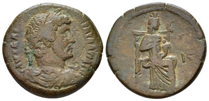 Egypt, Alexandria Hadrian, 117-138 Diobol circa 131-132 (year 16), Æ 24.20 mm., ...