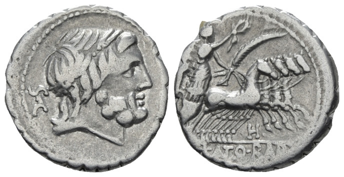 Q. Antonius Balbus. Denarius serratus circa 83-82, AR 17.40 mm., 3.67 g.
Laurea...