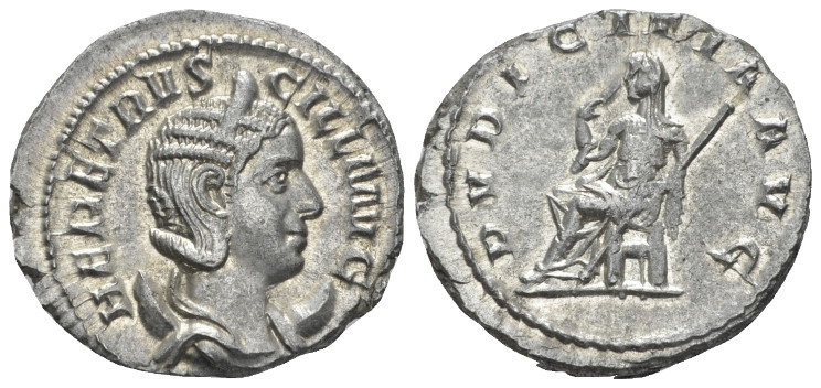 Herennia Etruscilla, wife of Trajan Decius Antoninianus Rome 249-251, AR 22.00 m...