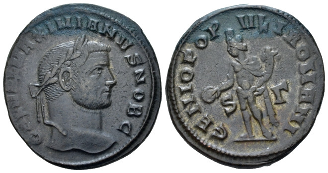 Galerius Maximianus caesar, 293 305 Follis Siscia circa 294, Æ 28.00 mm., 10.85 ...