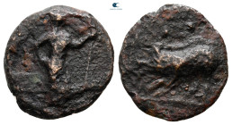 Sicily. Halykiai(?) circa 420-409 BC. Hexas or Dionkion Æ