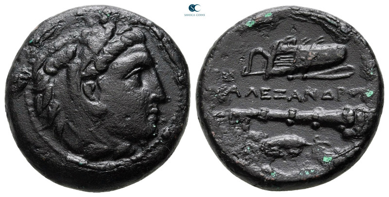 Kings of Macedon. Uncertain mint. Alexander III "the Great" 336-323 BC. 
Bronze...