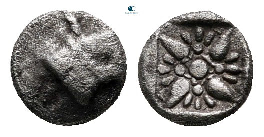 Asia Minor. Uncertain mint circa 450-400 BC. 
Tetartemorion AR

5 mm, 0,22 g...