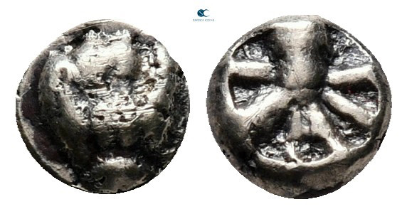 Ionia. Miletos circa 600-546 BC. 
Myshemihekte EL

6 mm, 0,45 g



very f...