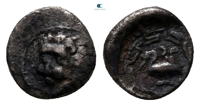 Ionia. Myous (?) circa 400-380 BC. 
Hemiobol AR

7 mm, 0,35 g



very fin...