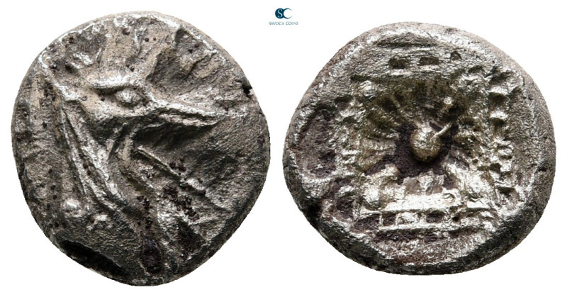 Caria. Kindya circa 510-480 BC. 
Tetrobol AR

12 mm, 1,57 g



very fine