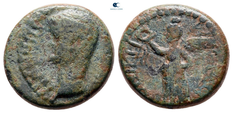 Macedon. Thessalonica. Nero with Tiberius AD 54-68. 
Bronze Æ

16 mm, 4,61 g...