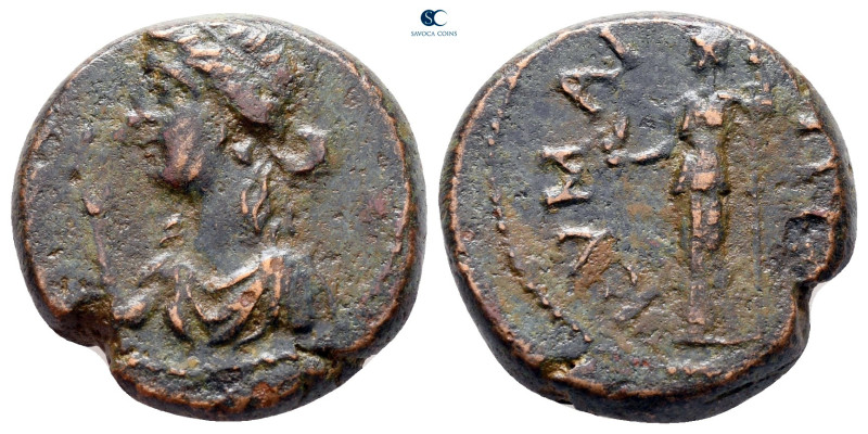 Aiolis. Kyme. Pseudo-autonomous issue AD 100-200. 
Bronze Æ

19 mm, 6,40 g
...