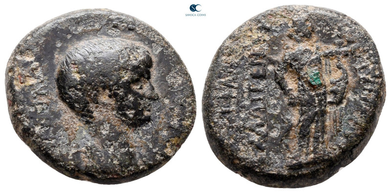 Lydia. Blaundos. Nero AD 54-68. 
Bronze Æ

20 mm, 5,78 g



nearly very f...