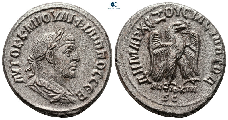 Seleucis and Pieria. Antioch. Philip I Arab AD 244-249. 
Billon-Tetradrachm

...