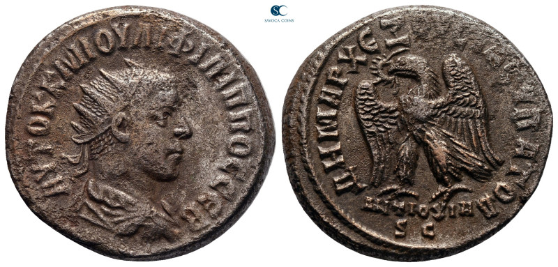 Seleucis and Pieria. Antioch. Philip II AD 247-249. 
Billon-Tetradrachm

26 m...