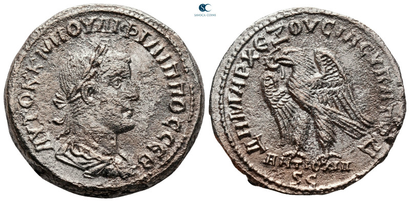 Seleucis and Pieria. Antioch. Philip II AD 247-249. 
Billon-Tetradrachm

27 m...