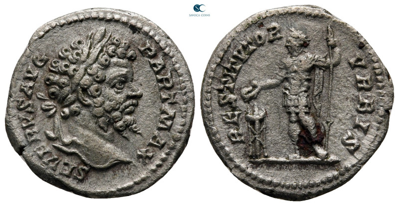 Septimius Severus AD 193-211. Rome
Denarius AR

19 mm, 3,08 g



very fin...