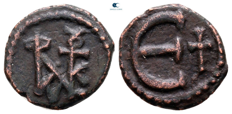 Justin II and Sophia AD 565-578. Theoupolis (Antioch)
Pentanummium Æ

14 mm, ...