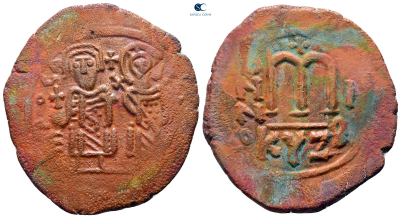 Phocas, with Leontia AD 602-610. Cyzicus
Follis or 40 Nummi Æ

34 mm, 12,30 g...