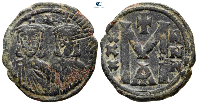 Nicephorus I, with Stauracius AD 802-811. Constantinople
Follis or 40 Nummi Æ
...