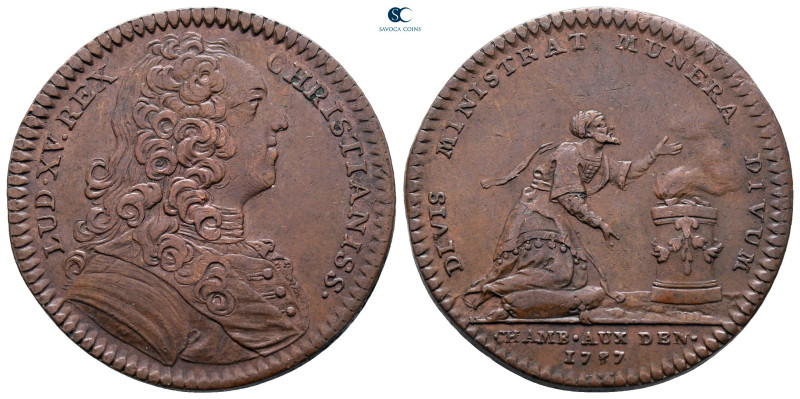 France. Louis XV AD 1715-1774.
Jeton Cu

29 mm, 6,19 g



extremely fine