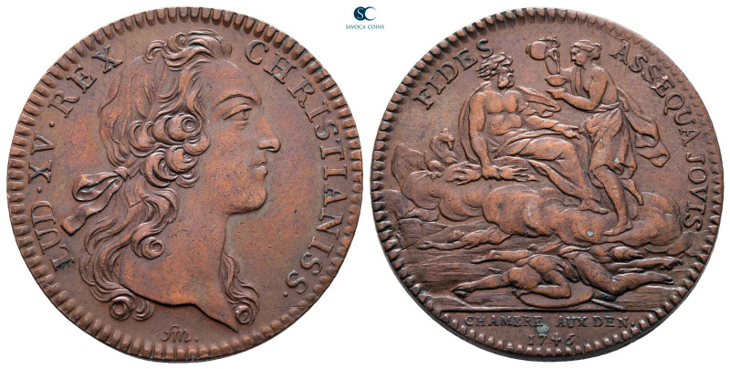 France. Louis XV AD 1715-1774.
Jeton Cu

29 mm, 7,85 g



extremely fine