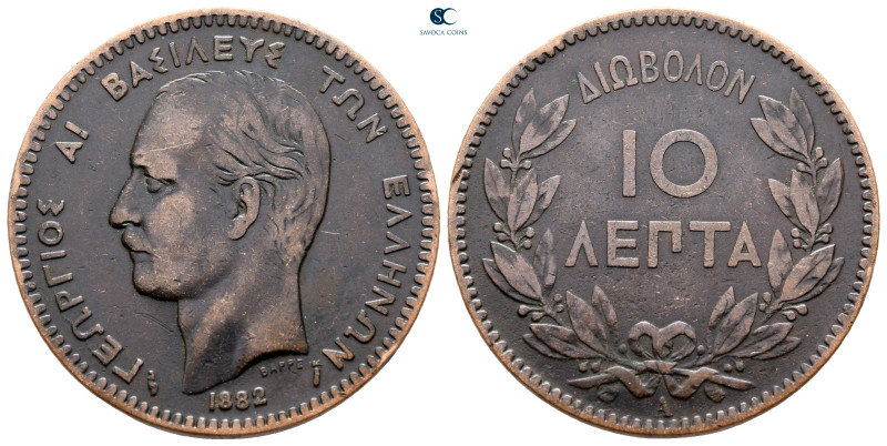 Greece. Georgios I AD 1863-1913.
10 Lepta Cu

30 mm, 9,88 g



good very ...