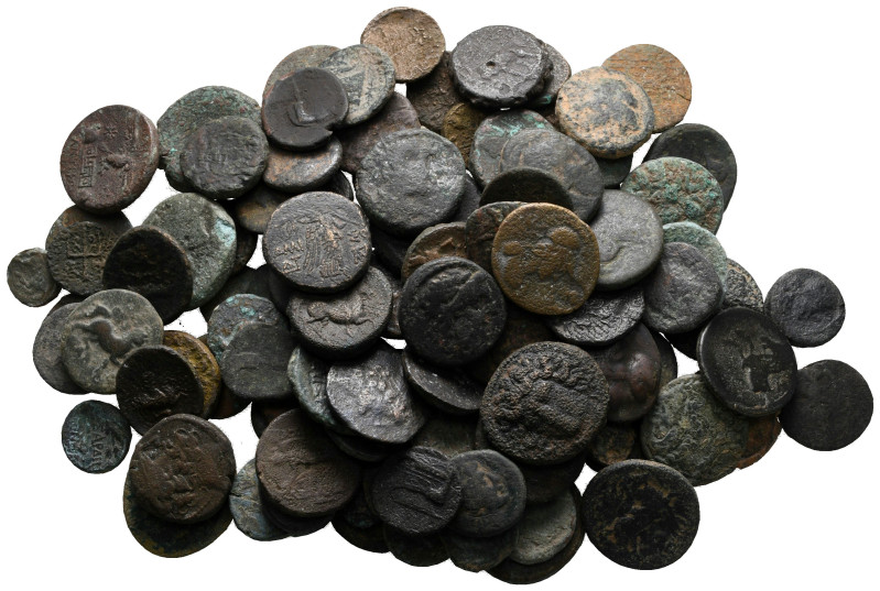 Lot of ca. 106 greek bronze coins / SOLD AS SEEN, NO RETURN!

nearly very fine