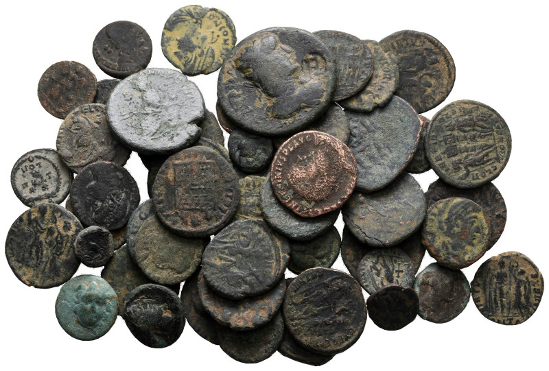 Lot of ca. 50 roman bronze coins / SOLD AS SEEN, NO RETURN!

nearly very fine