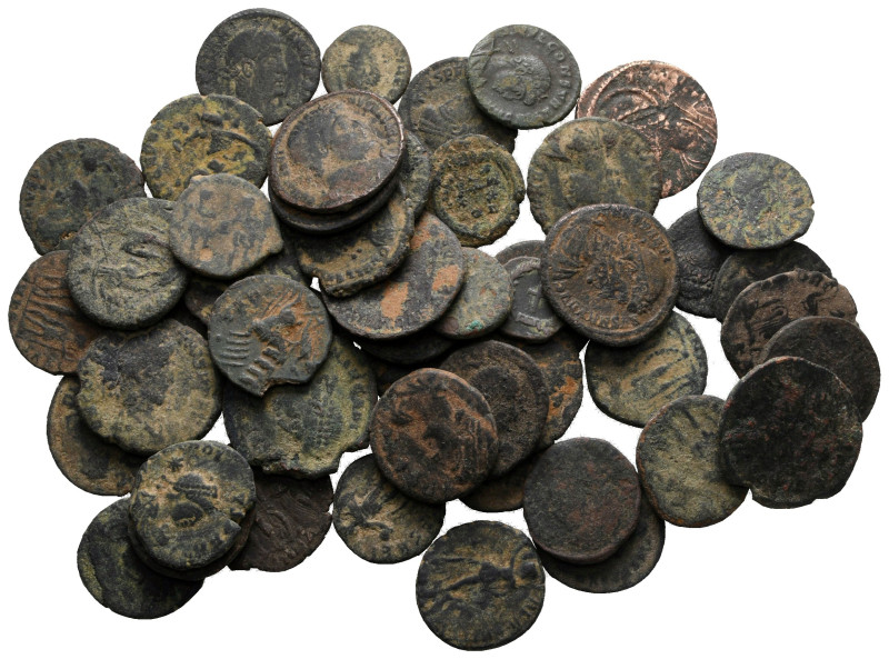 Lot of ca. 50 roman bronze coins / SOLD AS SEEN, NO RETURN!

nearly very fine