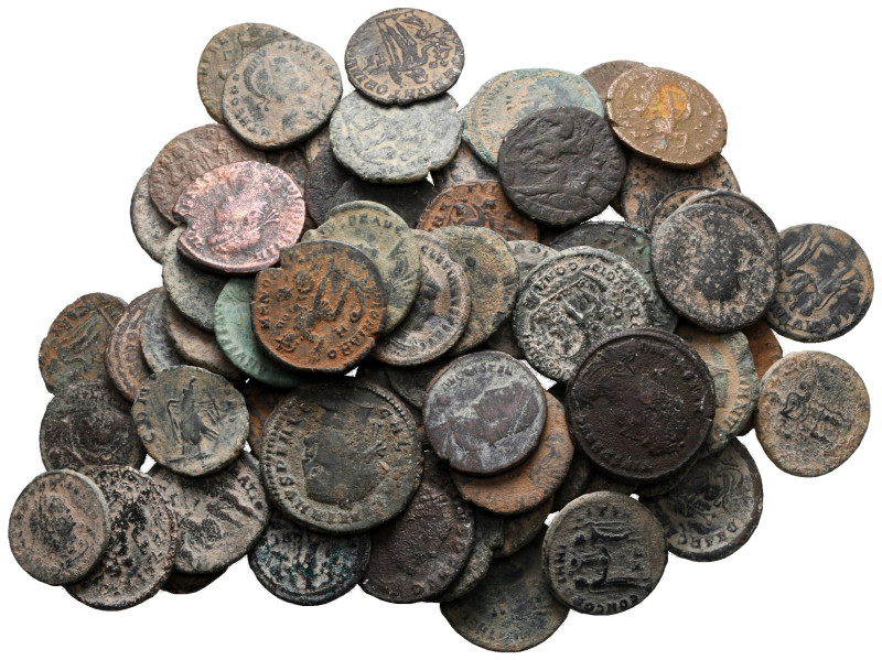 Lot of ca. 70 roman bronze coins / SOLD AS SEEN, NO RETURN!

very fine