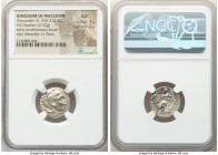 MACEDONIAN KINGDOM. Alexander III the Great (336-323 BC). AR drachm (17mm, 4.32 gm, 12h). NGC AU 4/5 - 2/5. Early posthumous issue of Abydus (?), ca. ...