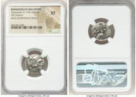 MACEDONIAN KINGDOM. Alexander III the Great (336-323 BC). AR drachm (18mm, 6h). NGC XF. Early posthumous issue of Lampsacus, ca. 310-301 BC. Head of H...