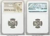 MACEDONIAN KINGDOM. Alexander III the Great (336-323 BC). AR drachm (17mm, 10h). NGC XF. Posthumous issue of Lampsacus, ca. 310-301 BC. Head of Heracl...
