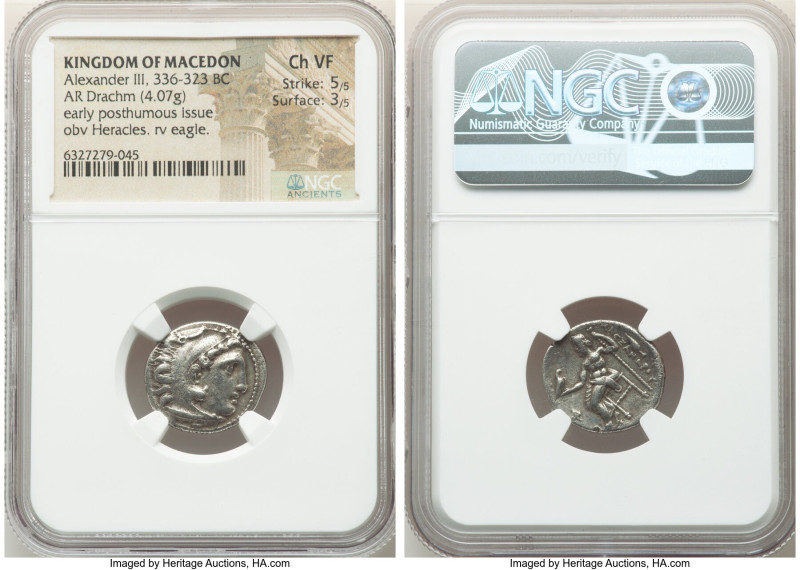 MACEDONIAN KINGDOM. Alexander III the Great (336-323 BC). AR drachm (19mm, 4.07 ...