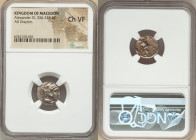 MACEDONIAN KINGDOM. Alexander III the Great (336-323 BC). AR drachm (15mm, 4h). NGC Choice VF. Lifetime issue of Lampsacus, ca. 328-323 BC. Head of He...