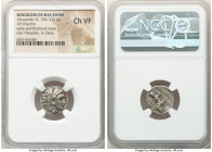 MACEDONIAN KINGDOM. Alexander III the Great (336-323 BC). AR drachm (17mm, 10h). NGC Choice VF. Posthumous issue of Colophon, ca. 310-301 BC. Head of ...