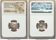 THRACIAN KINGDOM. Lysimachus (305-281 BC). AR drachm (18mm, 12h). NGC VF. Lifetime issue of Colophon, in the types of Alexander III of Macedon, ca. 30...
