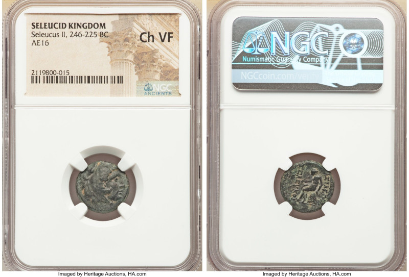 ANCIENT LOTS. Greek. Seleucid Kingdom. Lot of three (3) AE issues. NGC Choice Fi...