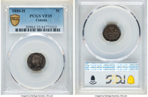 Victoria 4-Piece Lot of Certified Assorted 5 Cents 1880-H PCGS, Heaton mint, KM2. Lot includes (1) XF40, (1) XF Details (Cleaned) and (2) VF35. Sold a...