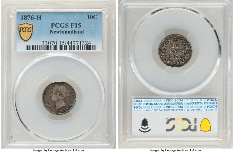 Victoria Pair of Certified Assorted Issues PCGS, 1) Newfoundland. Victoria 10 Ce...