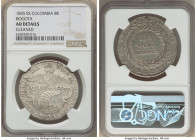 Nueva Granada 8 Reales 1845-RS AU Details (Cleaned) NGC, Bogota mint, KM98. Argent and pearl-gray toning, scratches noted. 

HID09801242017

© 2022 He...