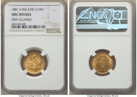 Russian Duchy. Alexander III gold 10 Markkaa 1881-S UNC Details (Obverse Cleaned) NGC, Helsinki mint, KM8.2. From the GK Collection 

HID09801242017

...