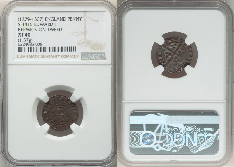 Edward I (1272-1307) Penny ND (1279-1307) XF40 NGC, Berwick-on-Tweed mint, S-141...