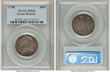 George II Shilling 1758 MS64 PCGS, KM583.3. Last year of type. Iridescent toning with underlying reflectivity. 

HID09801242017

© 2022 Heritage Aucti...